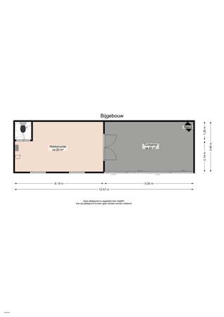 Floorplan - Hink Oostingstraat 52, 9915 RE 't Zandt